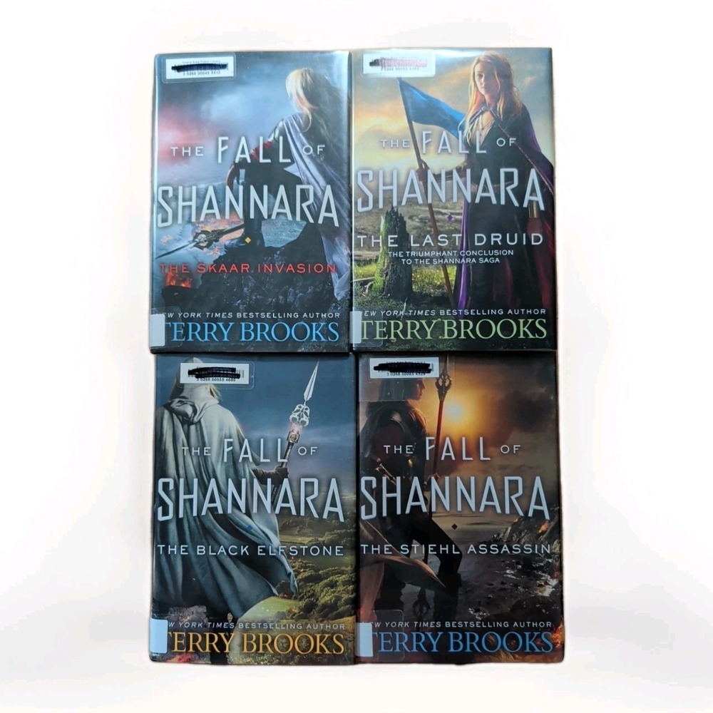 Complete Fall of Shannara ( 4 Book Set ) Terry Brooks Library copy 1st Edition‎
